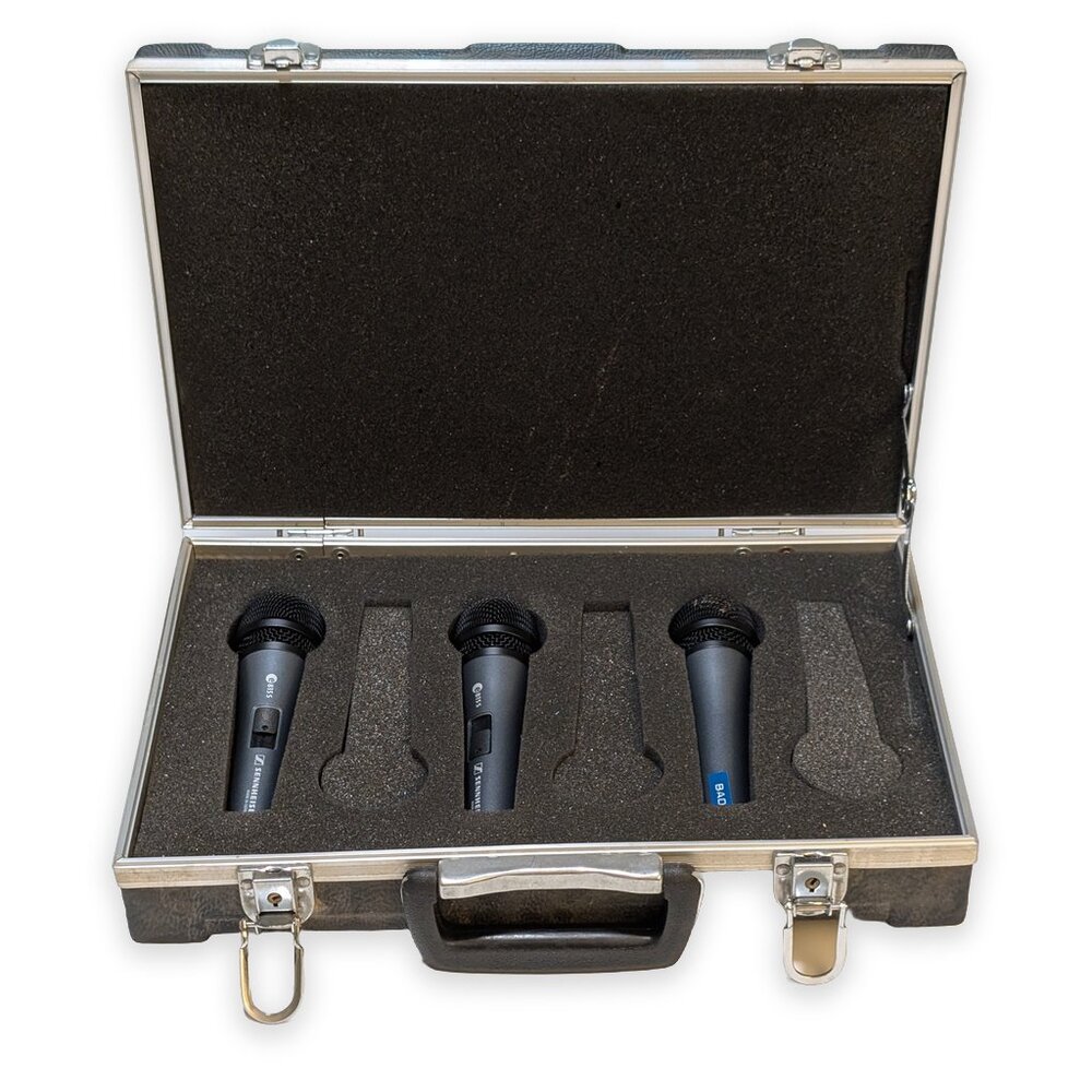 Set of Sennheiser e815S e 815-S Dynamic Cardioid Microphone - 2 Working + Case